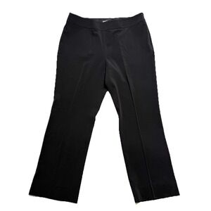 Giorgio Armani Womens Black High Rise Straight Dress Pants US Size 46 Italy Zip